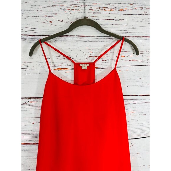 J Crew Outlet Womens Red Spaghetti Strap Sleeveless Tank Top Size 14 Sexy Shirt - Picture 10 of 11